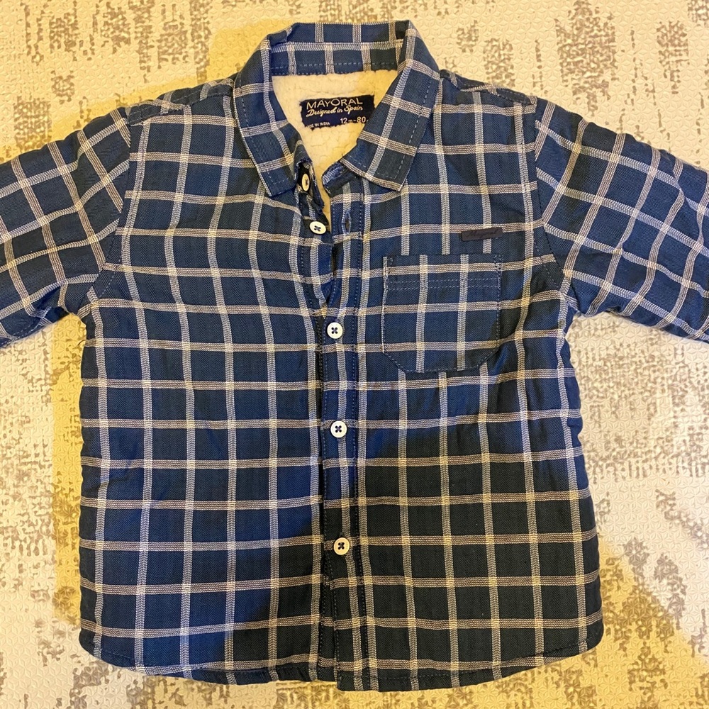 12M Winter Chicken Warm Shirt Fleece Full Sleeve